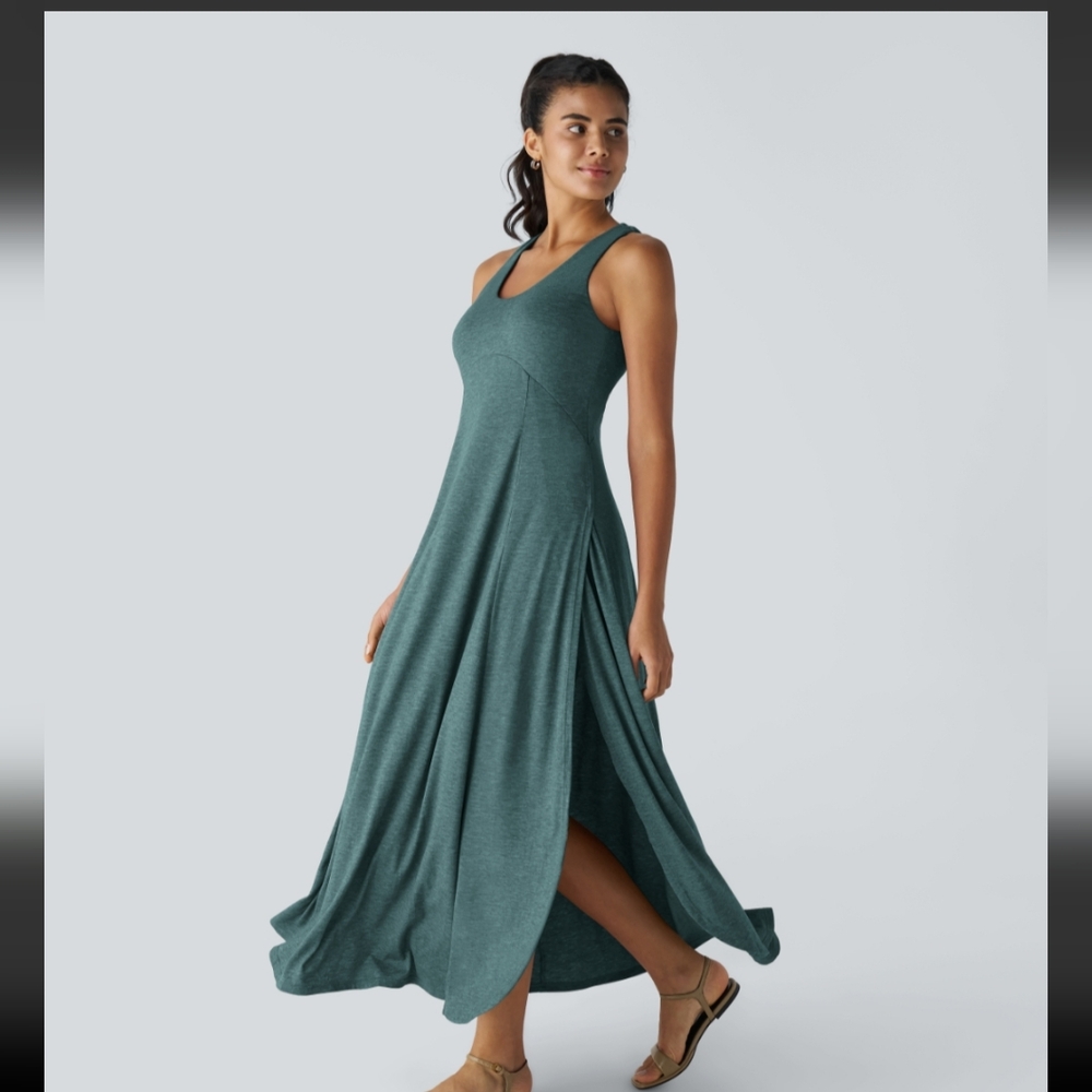 HALARA Teal Maxi Dress